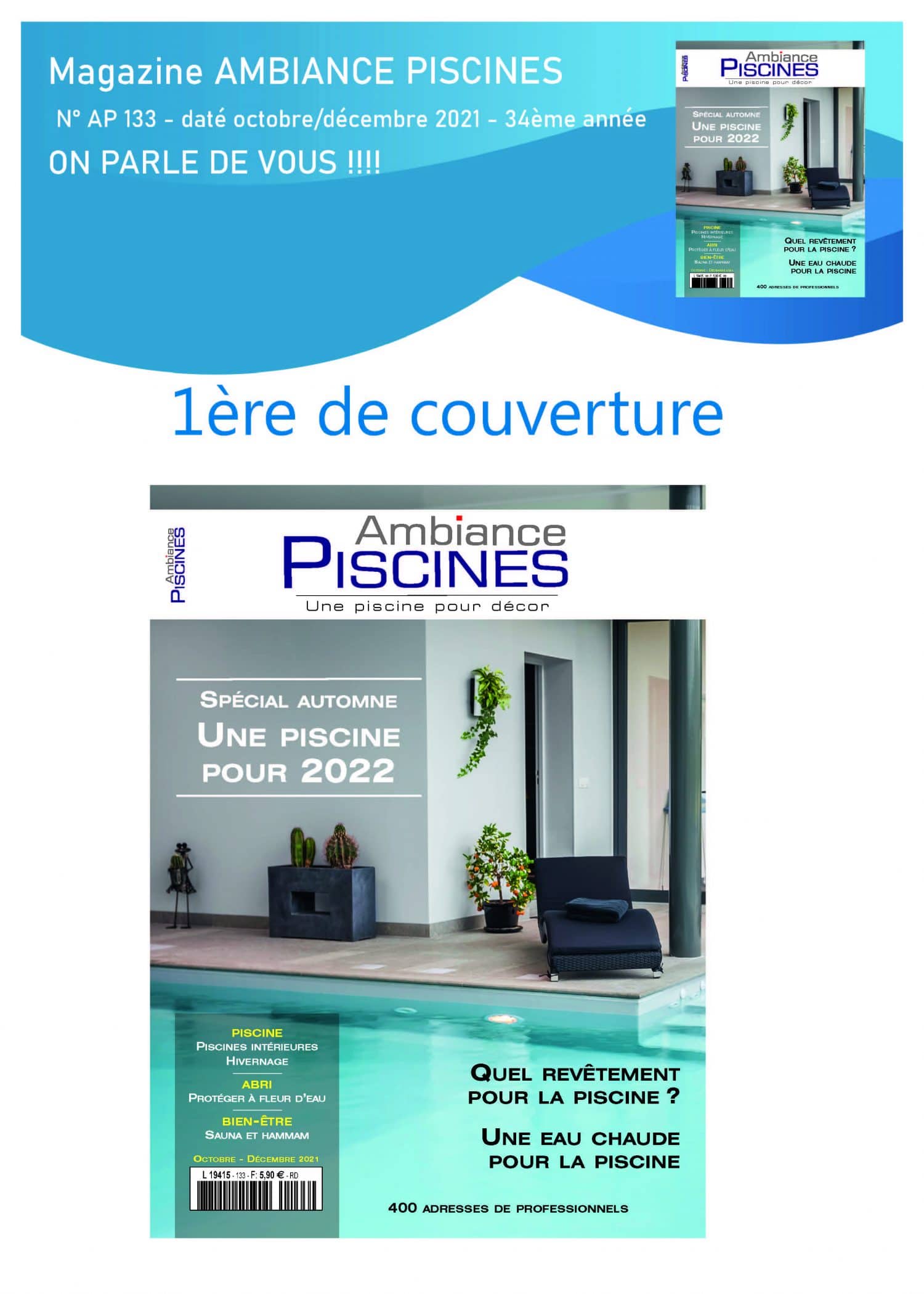 Ambiance piscines octobre/décembre 2021